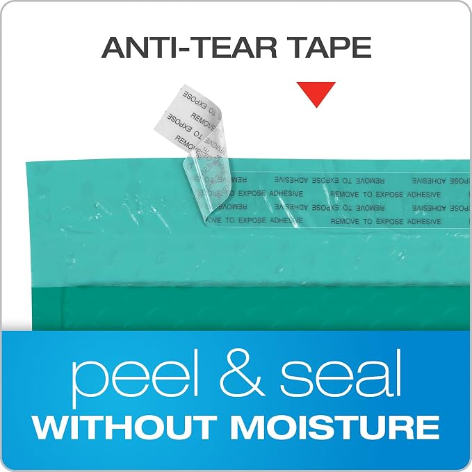 Quality Park Bubble Mailers, 6 x 9, Turquoise Poly Mailers, Padded Envelopes - Image 4