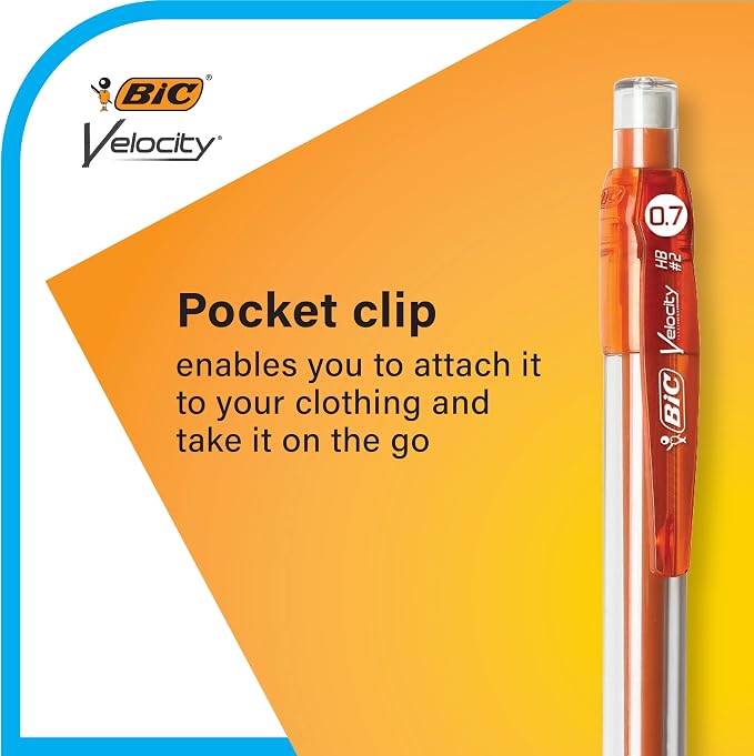 BIC Velocity Original Mechanical Pencil, Medium Point, Smooth Dark Writing - Image 4