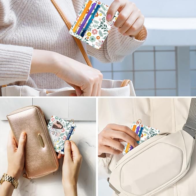 Slim Minimalist Front Pocket RFID Blocking Credit Card Holder Small Wallet Cute - Image 6