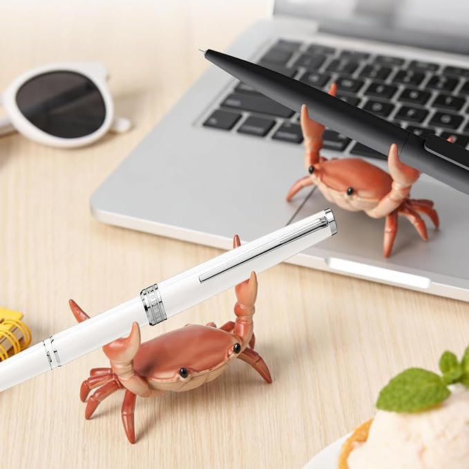 8 Pack Desk Crab Pen Holder, Creative Weightlifting Crab Pencil Stand Holder - Image 8