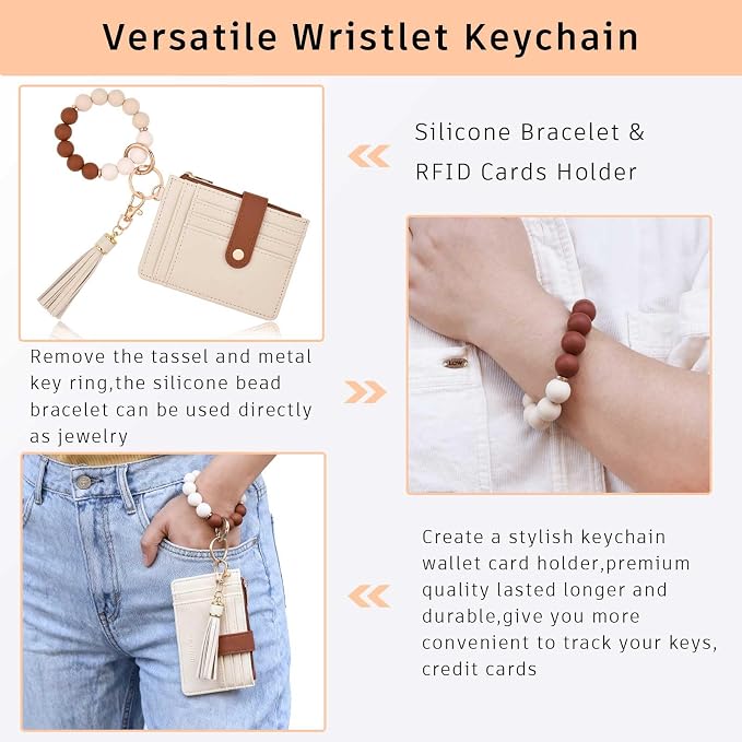 BAOSIWA Silicone Bracelet Keychain Wallet - Image 5