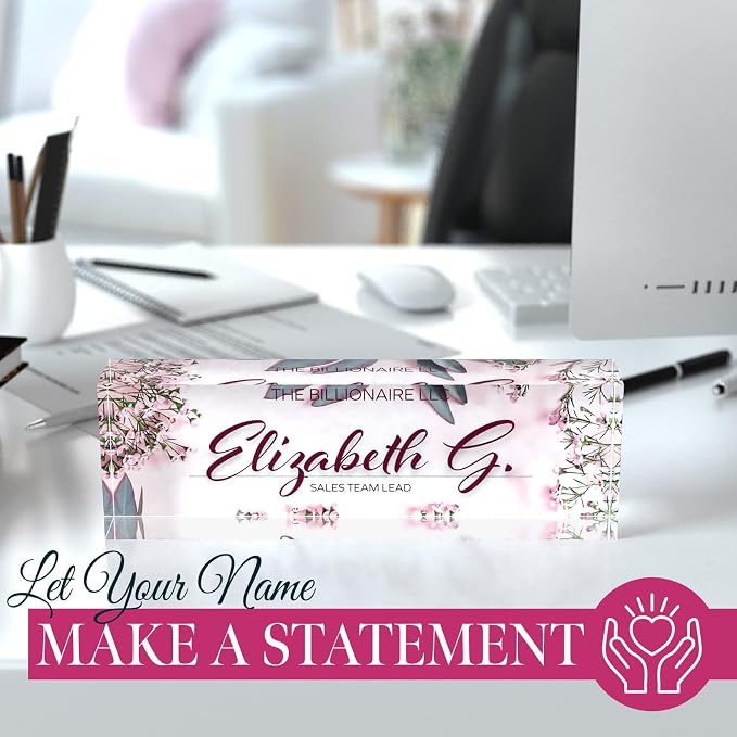Desk Name Plate Personalized, Custom Name Plates, 2½/x8 Inches, Thick - Image 4
