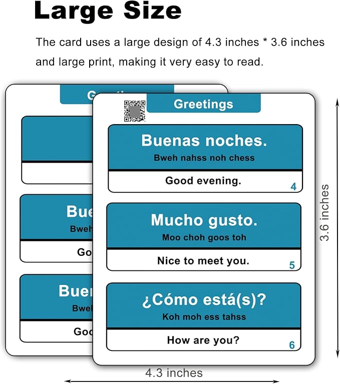 500 Common Spanish Phrases Flash Cards - Image 5