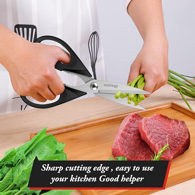 iBayam All Purpose Kitchen Scissors, Kitchen Shears - Image 6