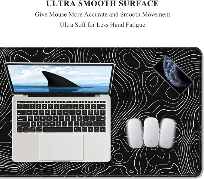 Auhoahsil Large Mouse Pad, XXL Desk Pad, Extened Mousepad 31.5" x 11.8" - Image 3