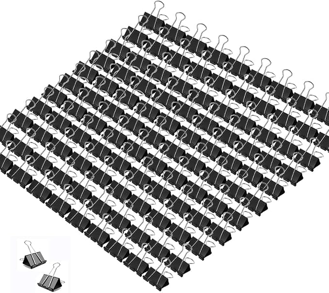 Mini Binder Clips, 432 Pack, 5/8 Inch, Standard 15mm, Metal Fold Clamp by honsing