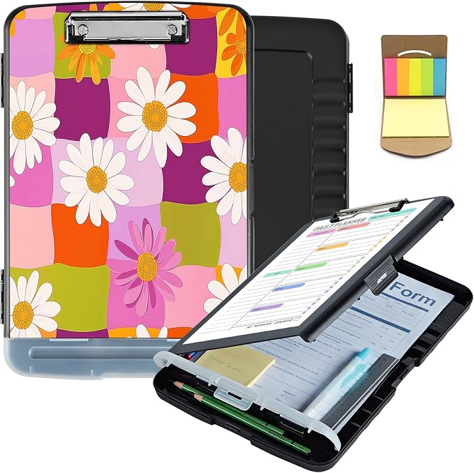 Clipboard with Storage & Pen Holder, Nursing Letter-Size 8.5x11 with by Unknown