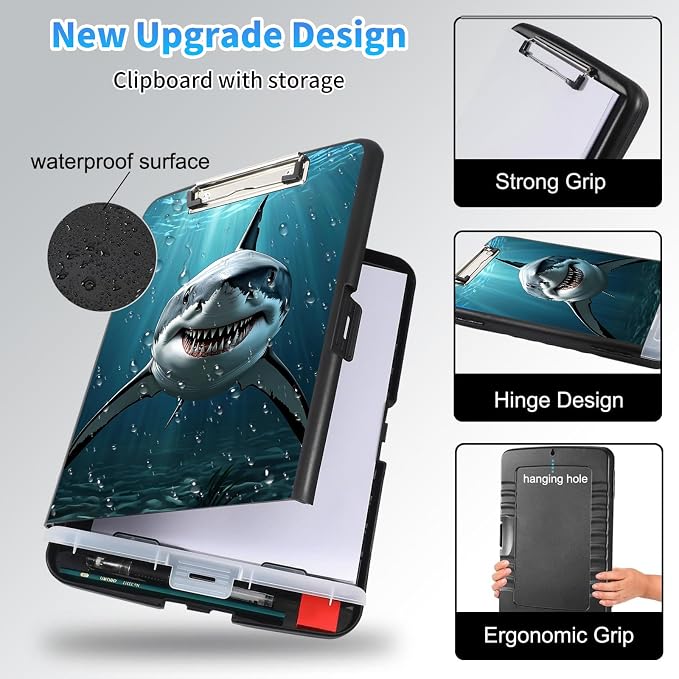 LYHXLYJH Clipboard with Storage, A4 Clipboards with Pen Holder, Heavy Duty - Image 3
