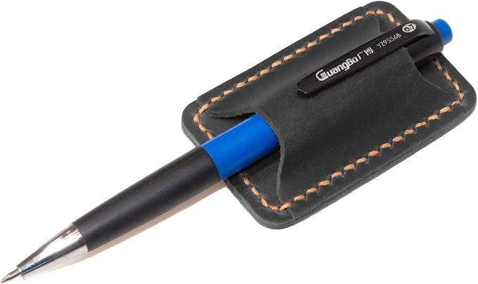 Handmade Leather Pen Holder Clip Notebook Pen Loop Stylish, Leather Pen by Turbosnail