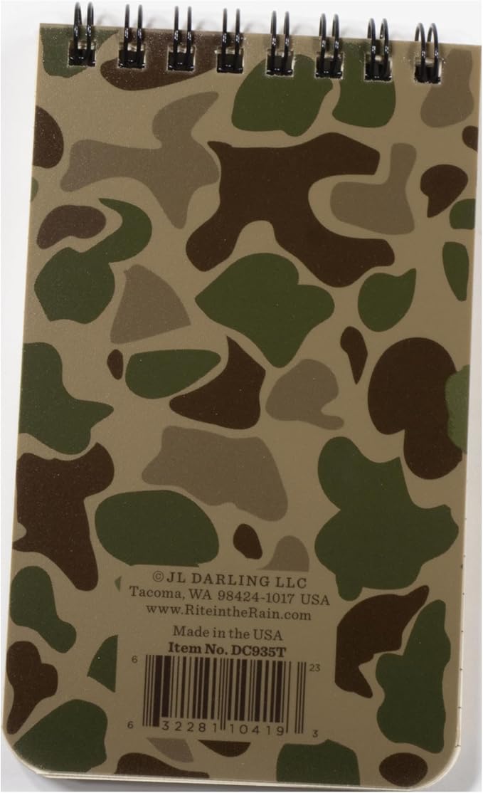 Rite in the Rain Weatherproof Top Spiral Notebook, Duck Camo Cover, Universal - Image 7