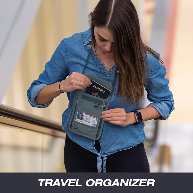 Lewis N. Clark Stash Neck Travel Wallet, RFID Blocking Passport Holder - Image 7