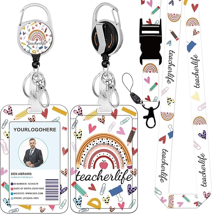 BILLTEFUL Badge Lanyard and ID Badge Holder, Retractable Badge Reels by BILLTEFUL