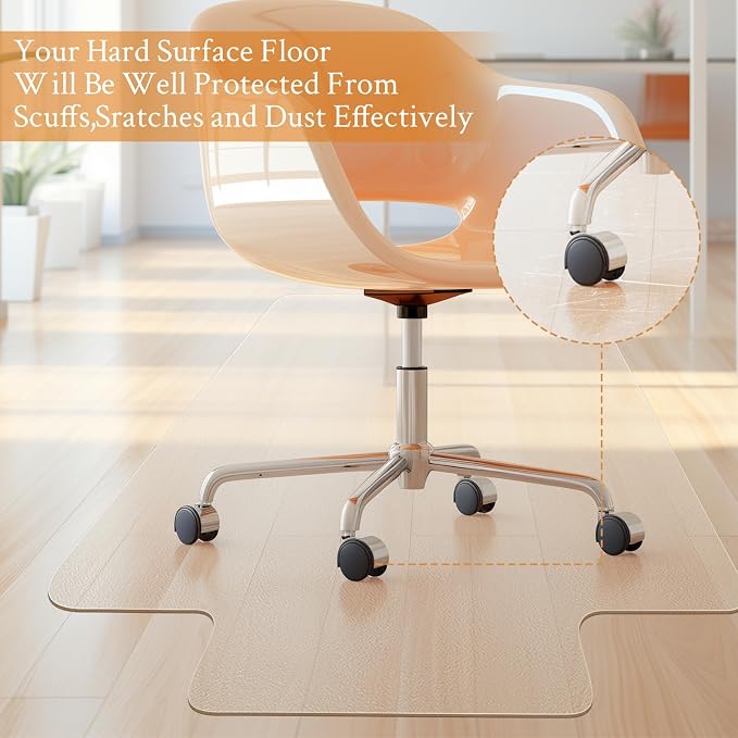 KMAT Office Chair Mat, Easy Glide Hard Wood Tile Floor Mats, Chair Mat - Image 3