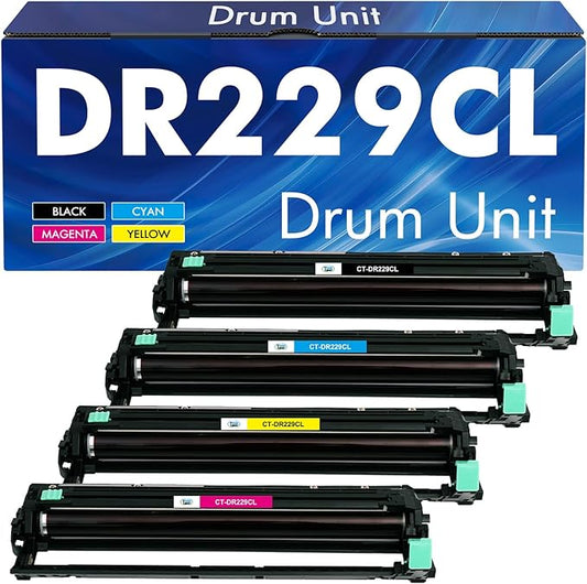 DR229 DR229CL Drum Unit 4-Pack Compatible Replacement for Brother DR229 DR-229CL for MFC-L3780cdw MFC-L3720cdw HL-L3220cdw HL-L3280cdw HL-L3295cdw DCP-L3560cdw Printer (Black Cyan Magenta Yellow)-DeskLoop Office