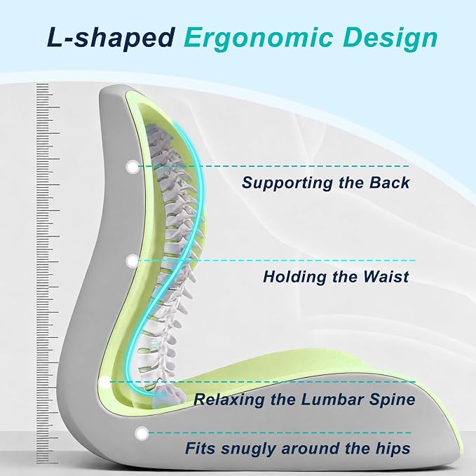 Seat Cushion for Office Chair and Car, Lumbar Support Pillow for Office Chair - Image 3