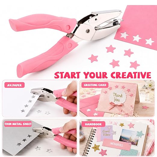 AIEX 5mm Diameter Star Single Hole Punch, Handheld Paper Puncher - Image 5