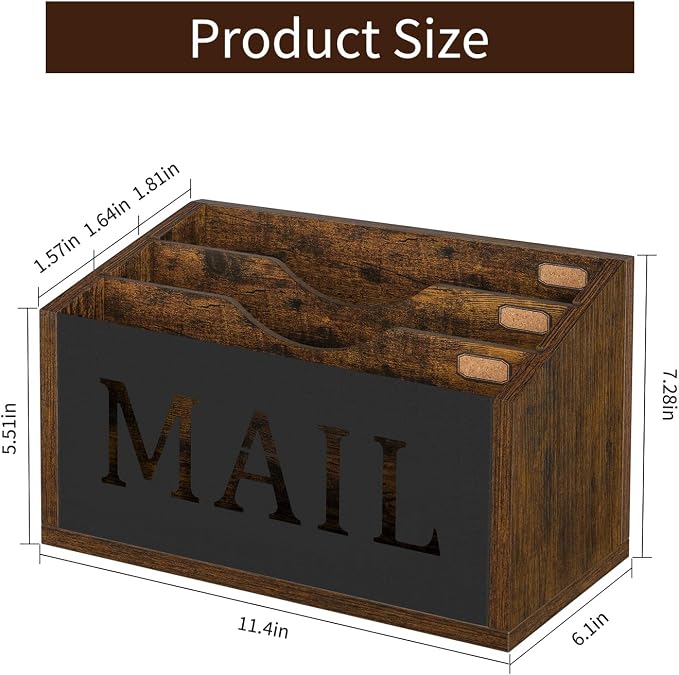 YINMIT Mail Organizer Countertop, Mail Holder - Image 4