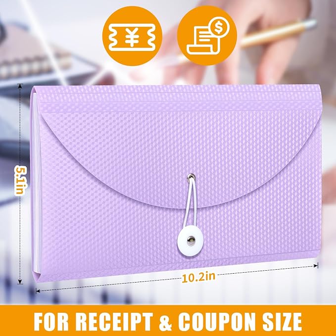 Nicecho Receipt Coupon Organizer, 13 Pockets Small Accordion File Organizer - Image 2