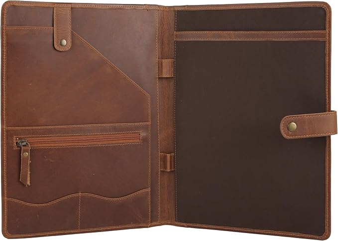 KomalC Leather Portfolio Folder - Image 2
