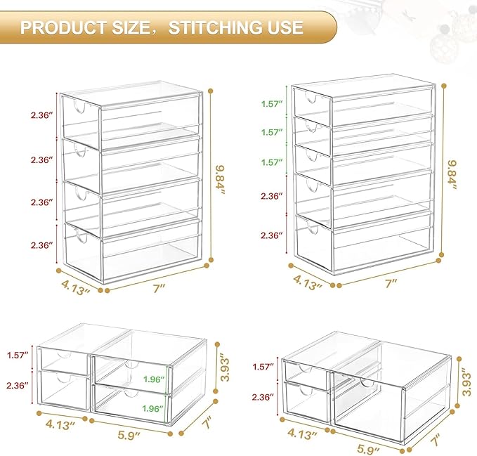 caktraie Makeup Organizer Storage - Image 2