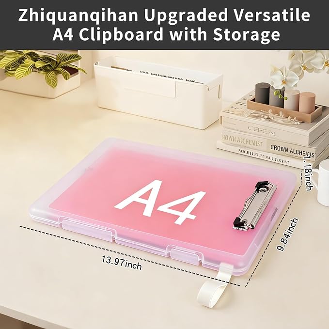 Letter Size Clipboard with Storage, Plastic Clipboard with Side Opening - Image 3