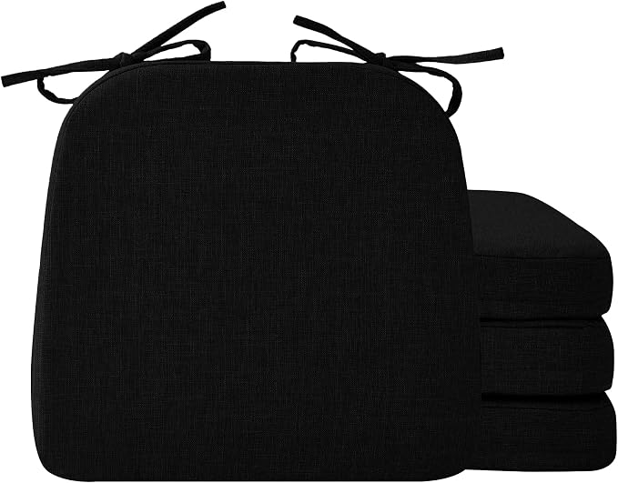 Ruqmuis Chair Cushions for Dining Chairs, D-Shaped Chair Pads by Ruqmuis