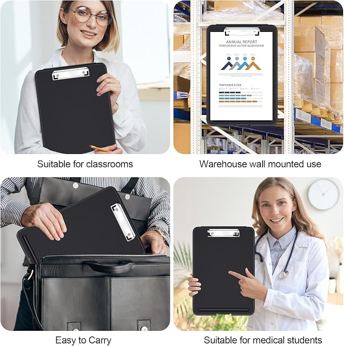 Hongri Clipboard with Storage, 8.5 x 11 Clip Board Foldable, Size 13.4 x 9.4 X - Image 7