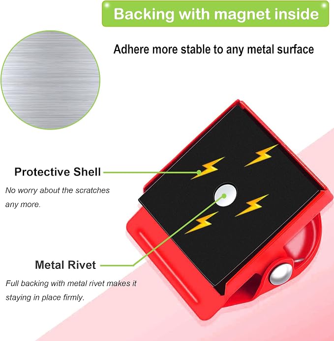 BamLue 12 Pieces Fridge Magnet Clips Plastic Box, Refrigerator Whiteboard Wall - Image 6