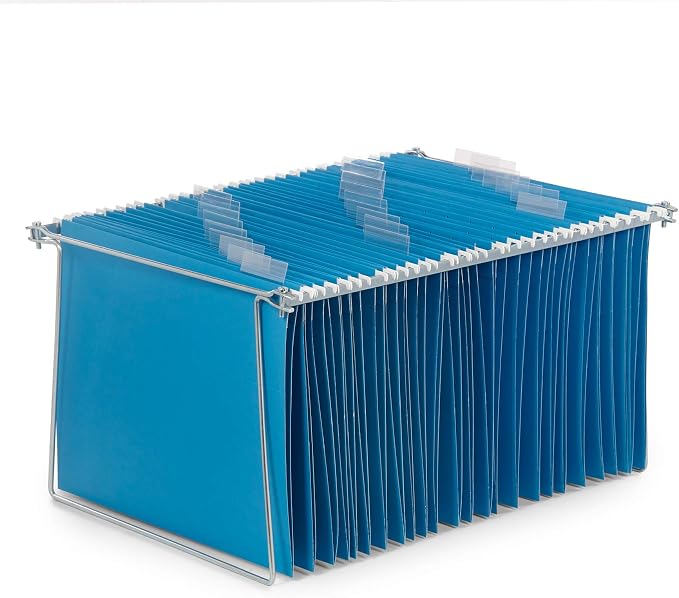 Blue Summit Hanging File Bars For File Cabinet, Letter Size, Metal Files Holder - Image 4