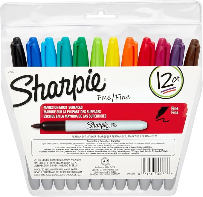 Sharpie Permanent Markers, Fine Point, Arts & Crafts, Desk Supplies - Image 4