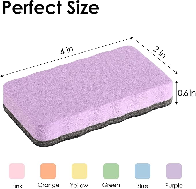 MaxGear Dry Erase Board Erasers, Classroom and Chalkboard Use, Teacher Supplies - Image 5