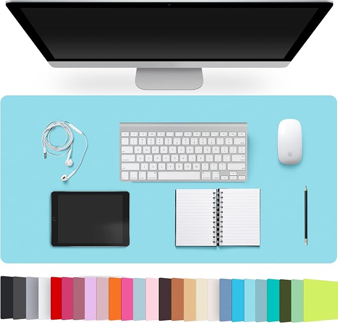 Leather Desk Pad Protector, Non-Slip Desk Pad, on-Slip PU Leather Large Mouse by CADONO