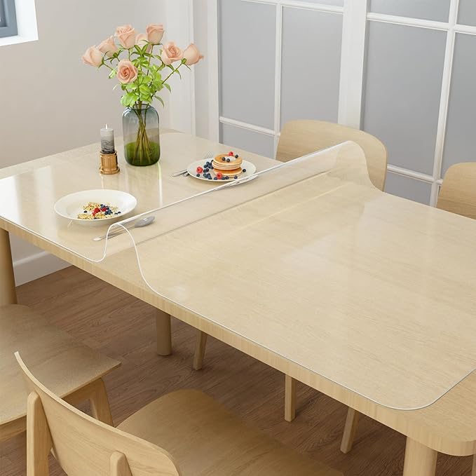 NATRKE Clear Desk Mat Pad, 47.2"x23.6" Extra Large Transparent Computer Desk by NATRKE