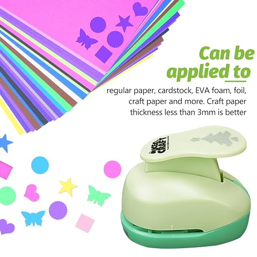 UCEC 6 PCS Craft Hole Punch 1 Inch Paper Puncher, Hole Punch Shapes Crafting - Image 4