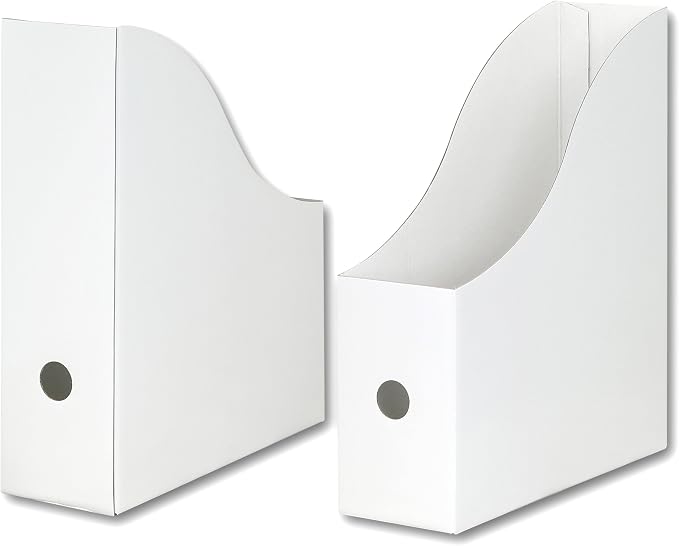 Simple Houseware 6-Pack Magazine File Holder Box, Foldable Cardboard Organizer - Image 3