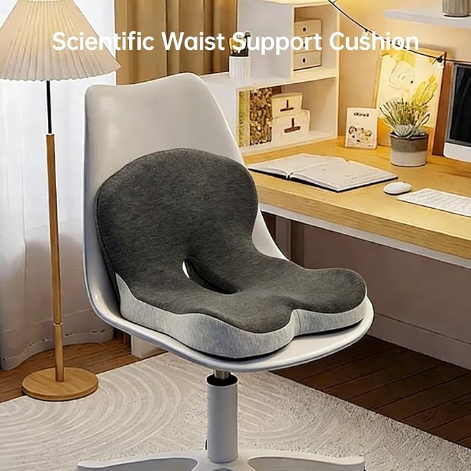 Orthopedic Seat Cushion, L-Shaped Ergonomic Memory Foam Back & Seat Support - Image 6