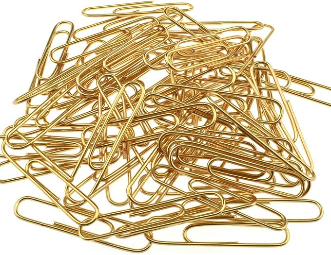 HAHIYO Paper Clips Large 2 inches Length Gold Paperclips Vinyl Coated Prevent - Image 5