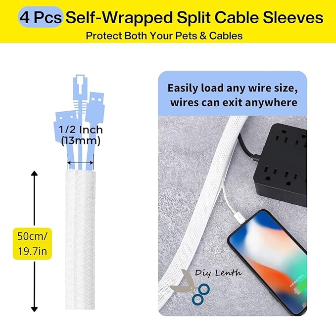 Cable Management Kit, 67 Adhesive Cable Clips, Topavatop Desk Cord Organizer - Image 4