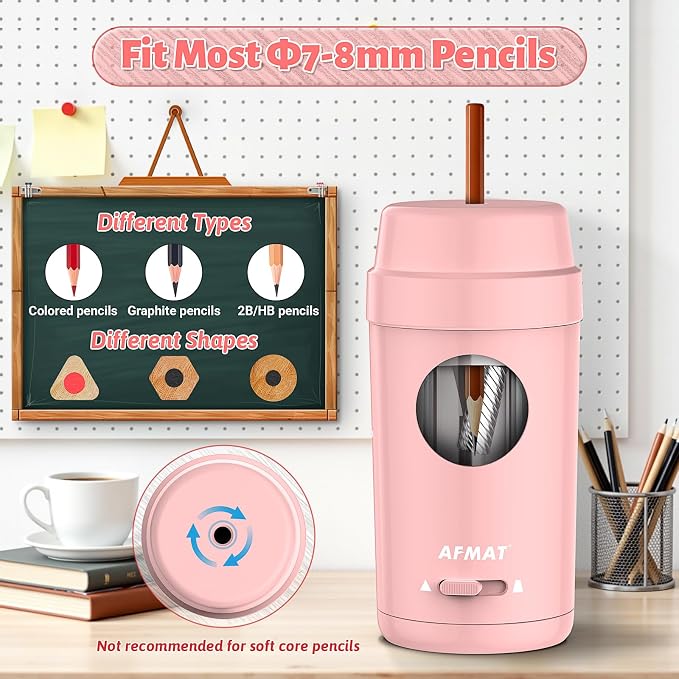 AFMAT Electric Pencil Sharpener, Auto in & Out, Fully Automatic Pencil Sharpener - Image 3