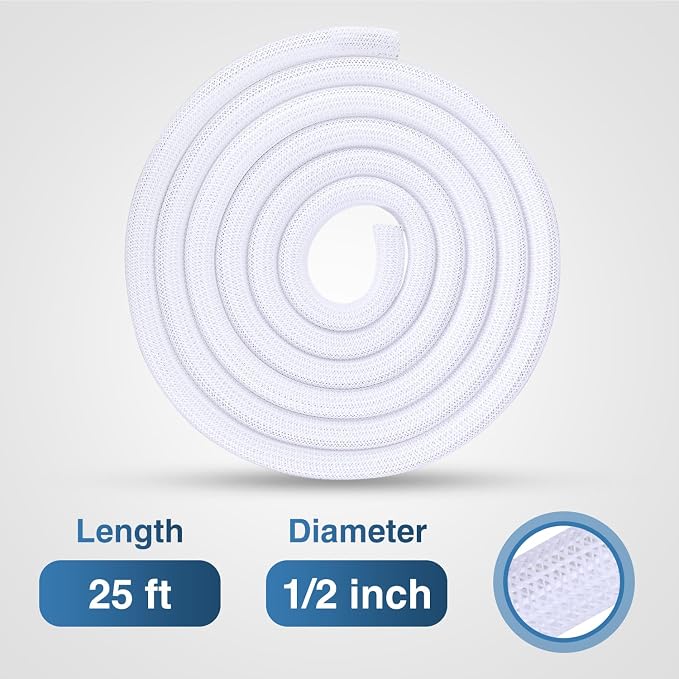 Nilight Cable Sleeve, 25ft-1/2inch Cord Management Sleeves, Braided Sleeving - Image 2