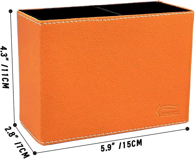 Pen Pencil Holder Cup Container PU Leather Desk Organizer Stand Decor Brush - Image 4