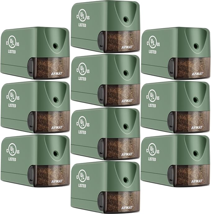 AFMAT 10 Pack Electric Pencil Sharpener, Heavy Duty Pencil Sharpener by AFMAT