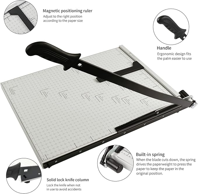 ZEQUAN B3 21" Heavy Duty Paper Trimmer, Safety Lock, Metal Base, 10-Sheet | - Image 3