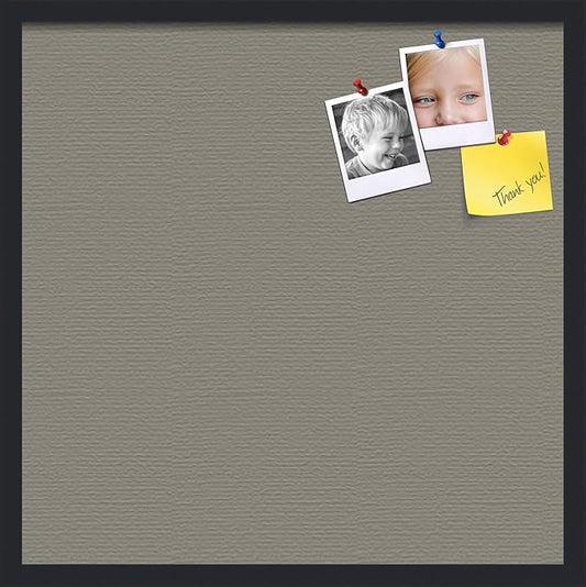 PinPix 24x24 Inch Cork Bulletin Board. This Decorative Framed Pin Board Comes with Pewter Design and a Satin Black Frame. Ideal for Home Office Decor or Message Board (PinPix-1812)-DeskLoop Office