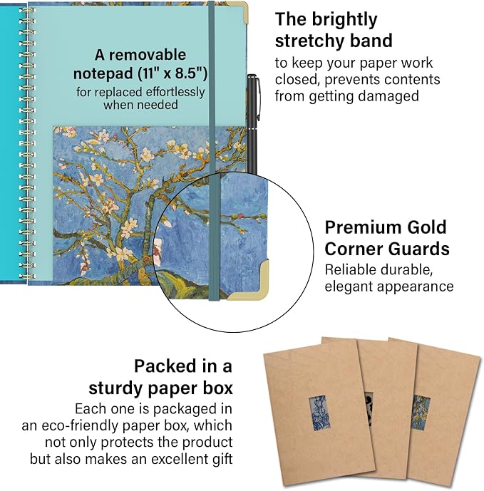 Foldable Clipboard Folio with Storage, 5 Plastic Folders with 10 Pockets - Image 5