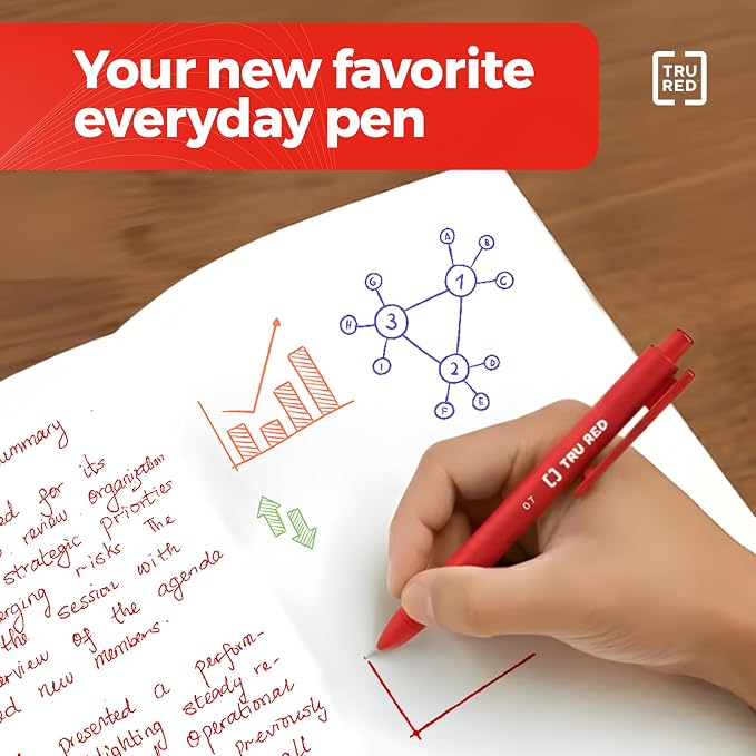 TRU RED Retractable Gel Pens, Medium Point 0.7mm, 12 Pack – Quick‑Dry Pens - Image 8