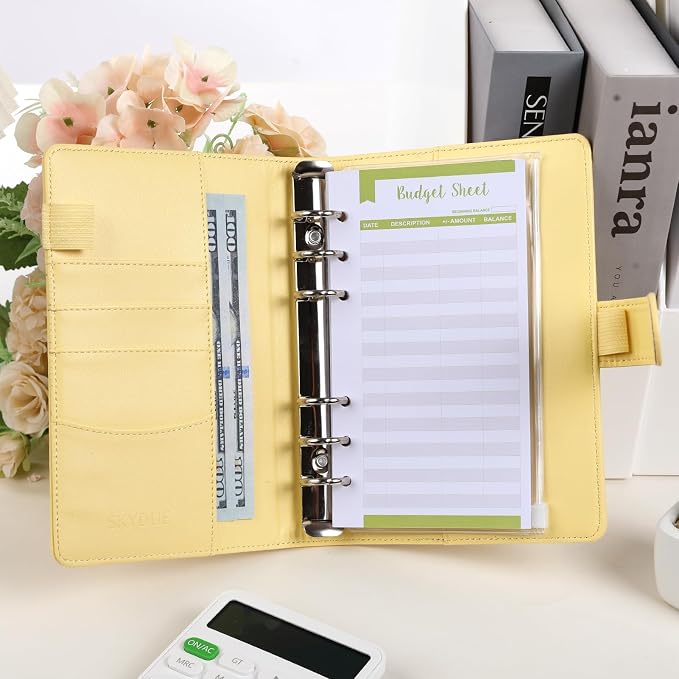 SKYDUE Budget Binder with 8pcs Zipper Envelopes, Money Organizer - Image 4