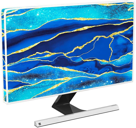 Baocicco Royal Blue Marble Waterproof TV Cover 32 Inch Creative Design by Baocicco