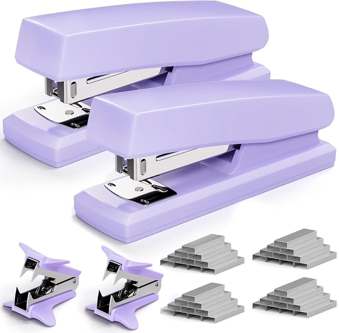 2 Pack Purple Office Staplers, 25-Sheet Capacity by Unknown