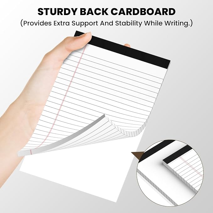 48 Pack Notepads 5x8, Small Legal Pads Narrow College Ruled, 30 Sheets/Pack - Image 4